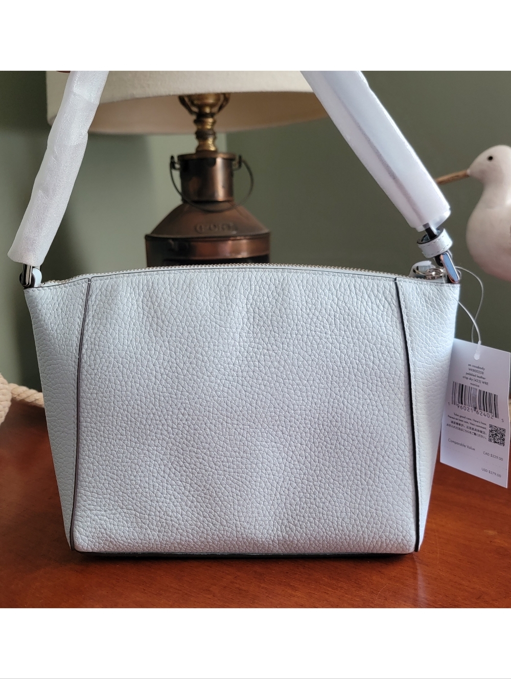 Kate Spade WKRU0258 Monica Small Crossbody Ice Blue Pebbled Leather Bag NWT - Picture 5 of 15